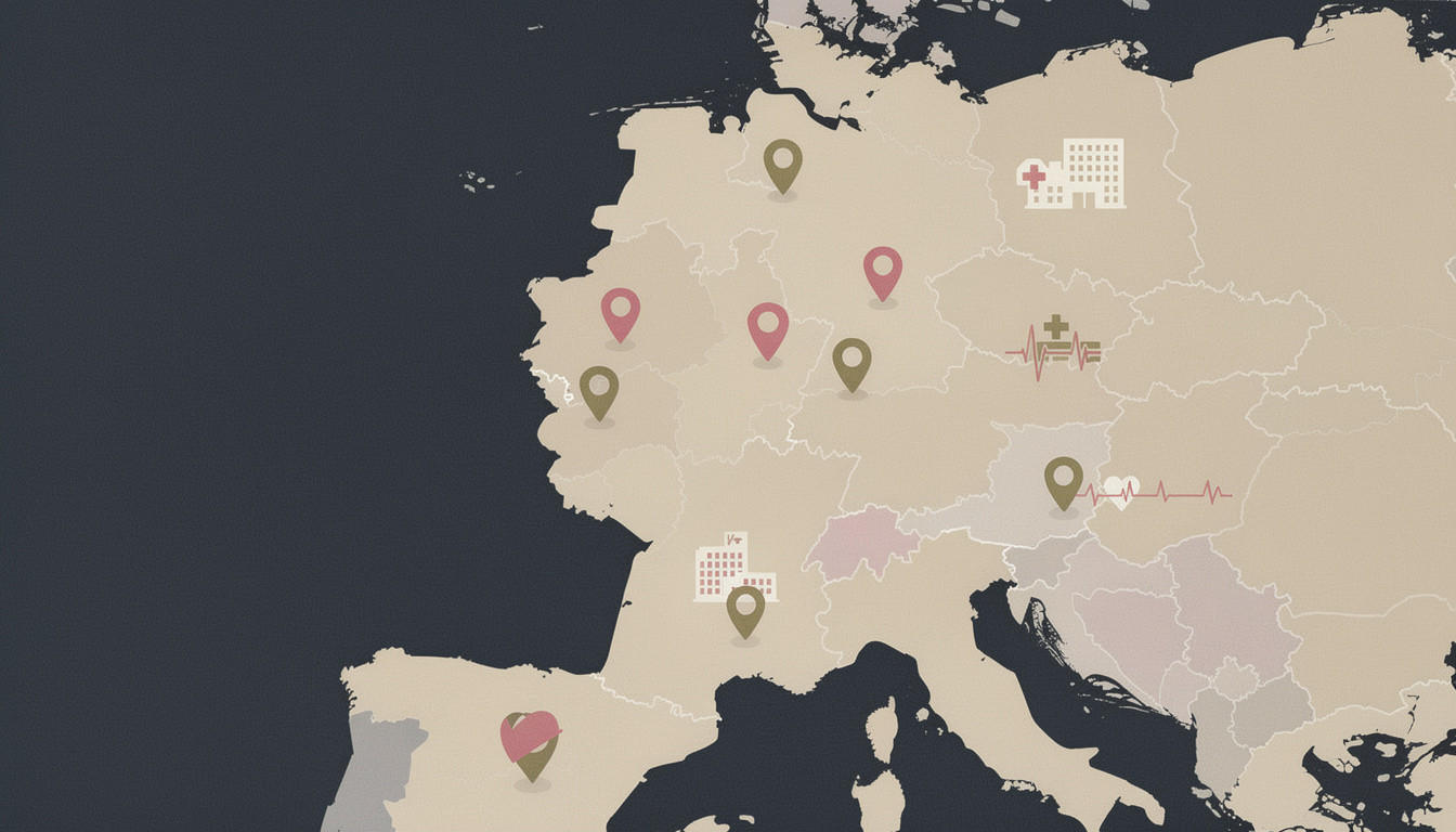 Karte mit FOM-zertifizierten Therapeuten in Deutschland, Österreich und der Schweiz
